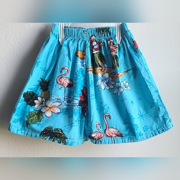 Hawaii Hangover Set -Boy's Holiday Collection SANTA Surfing Shirt & Short, Sz 4 - Picture 4 of 6